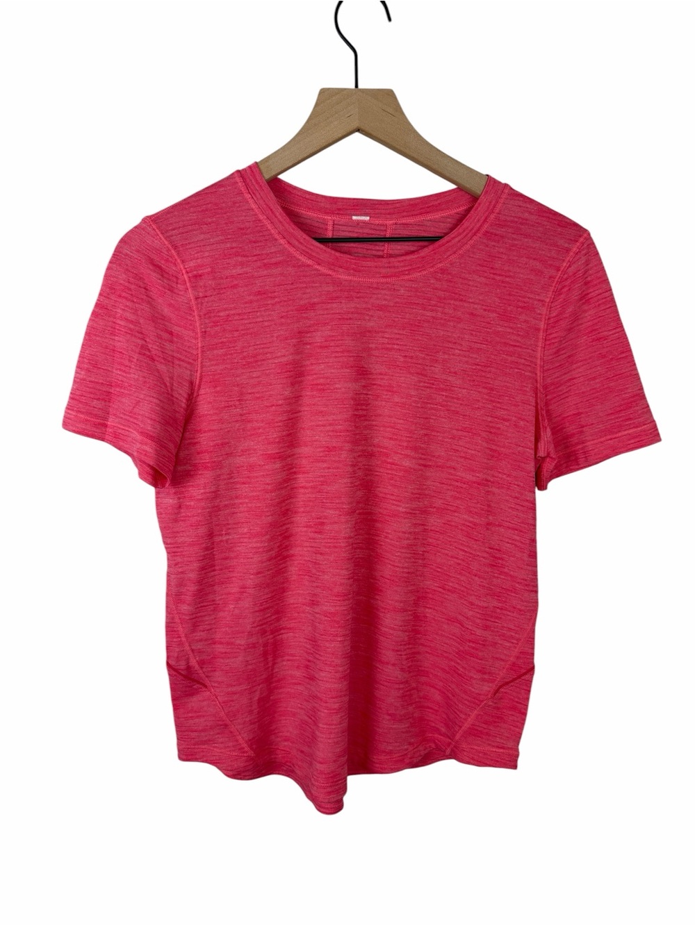 Lululemon Long Distance Short Sleeve Shirt Heathered Glossy Pink